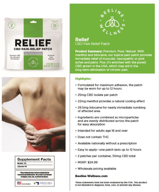 Thumbnail: Relief CBD Pain Relief Patch (Single Unit/2 patches)