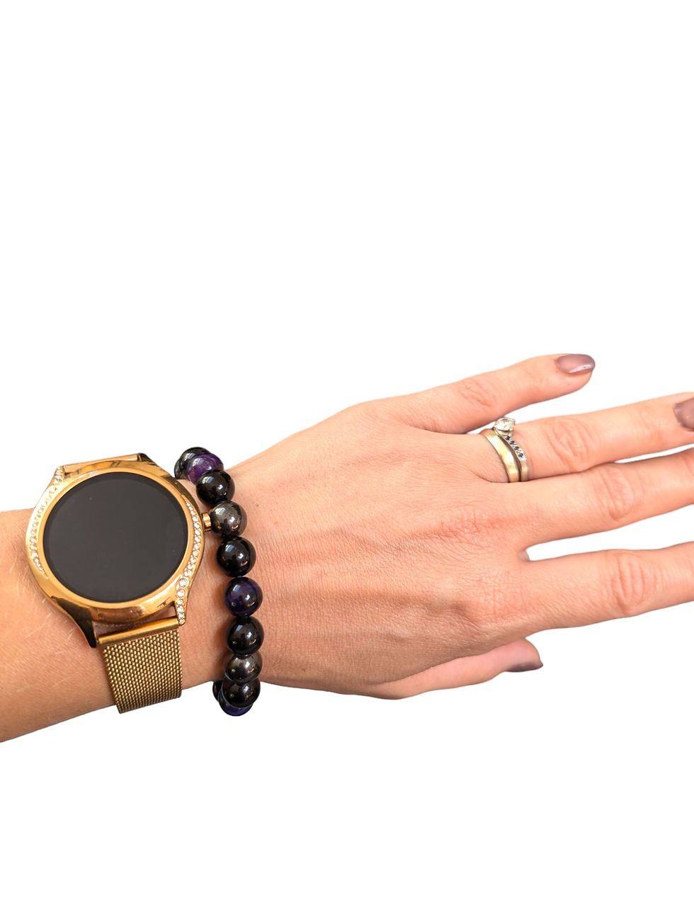 3 Gemstones Bracelet - 10mm diameter stones