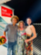 Adrienne with cast of “The Last Match” by Anna Ziegler at 1st Stage Theater. Directed by Alex Levy.