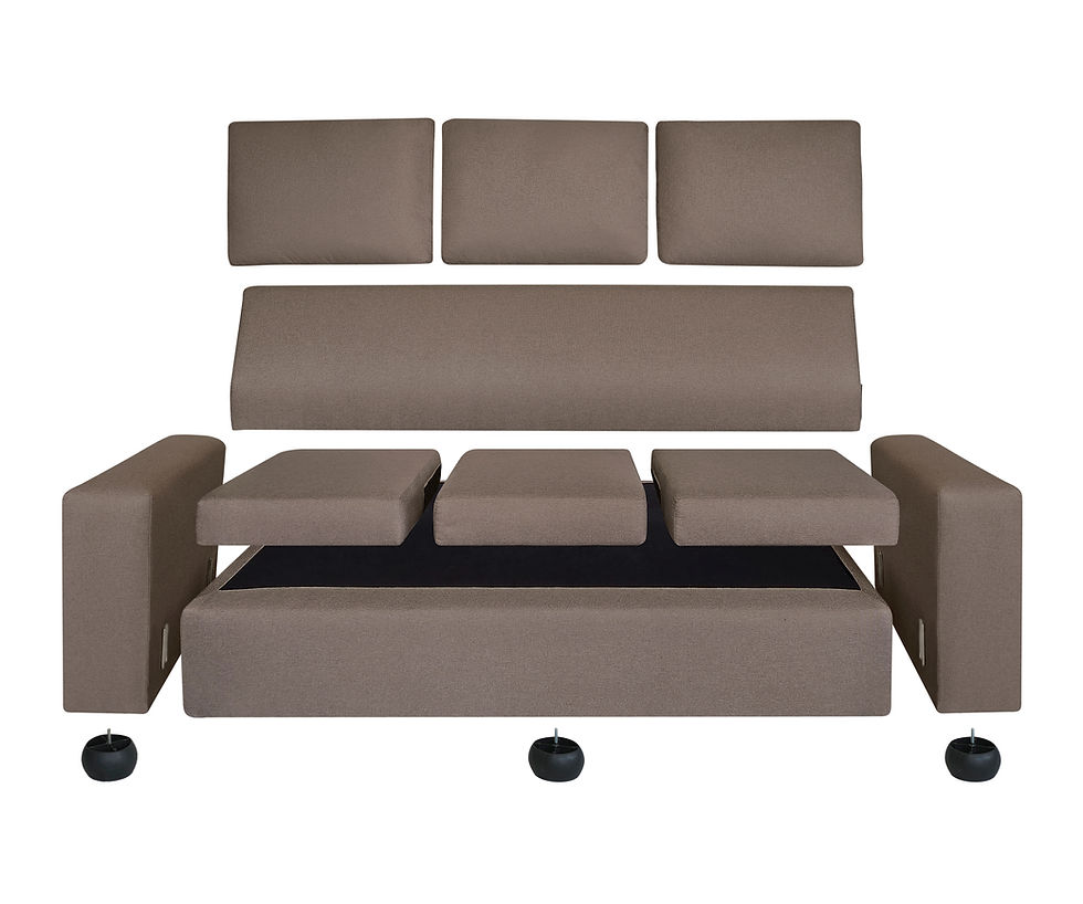 Thumbnail: Couch in a Box 3 Seater Square Arm Sofa