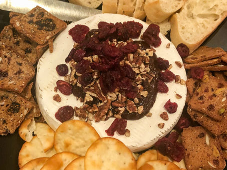 Brown Sugar Baked Brie with Cranberry and Walnuts