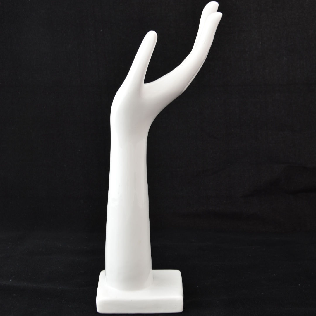 vintage ceramic white jewelry holder midcentury decoration everseen