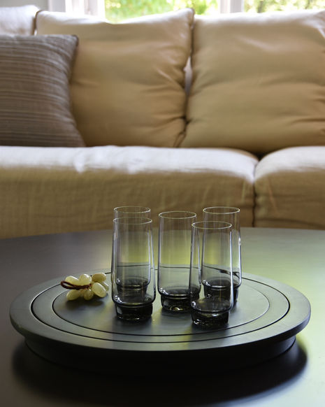 driburg krisall smoked grey glasses vintage midcentury