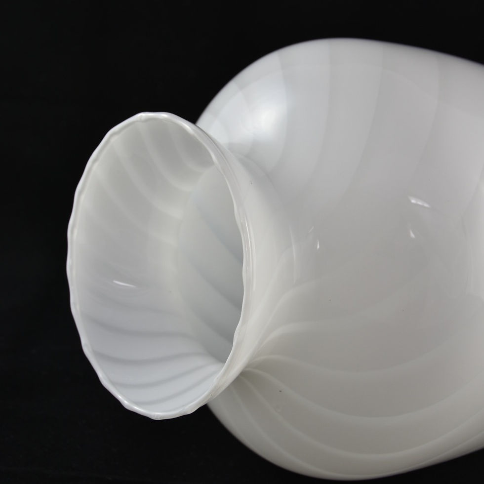 Thumbnail: Opaline white glass vase Stelvia italian design midcentury