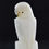 Thumbnail: bookends parakeet love bird white alabaster hand carved art deco vintage antique