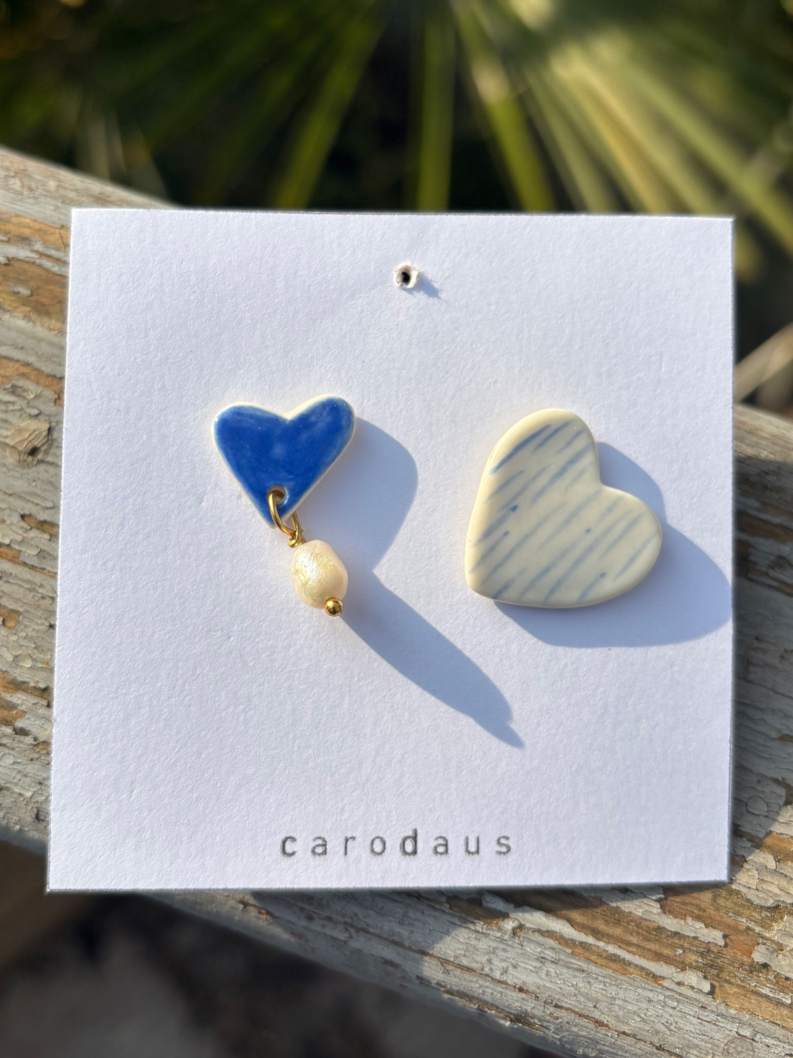 coeur bleu asymétrique