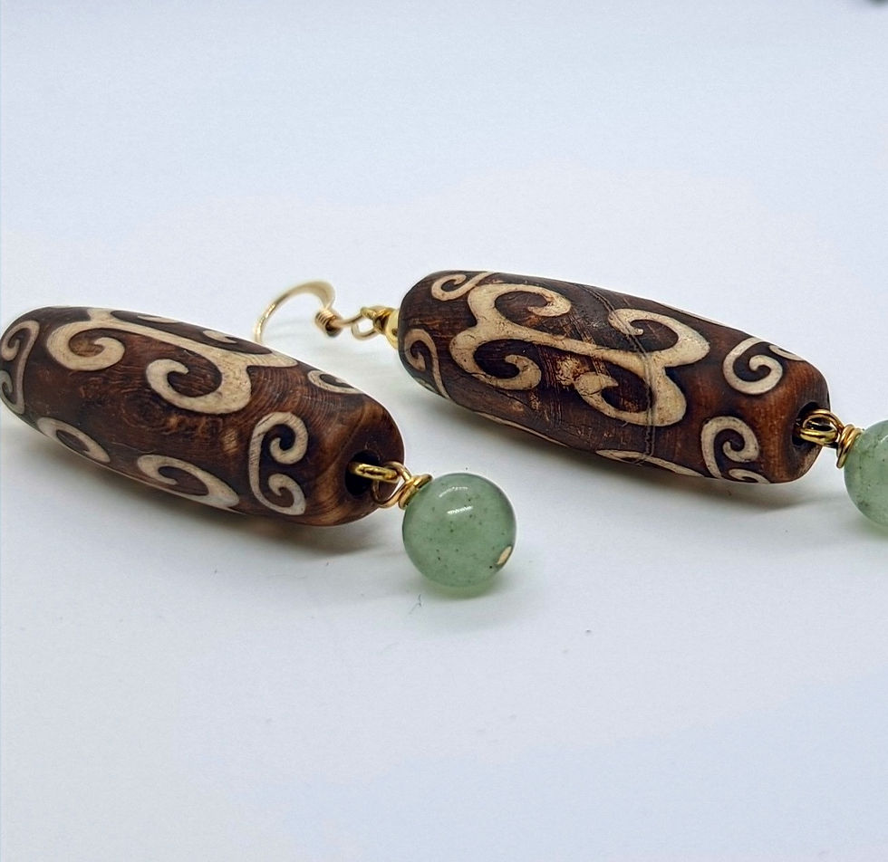 Thumbnail: Tibetan Agate Earrings