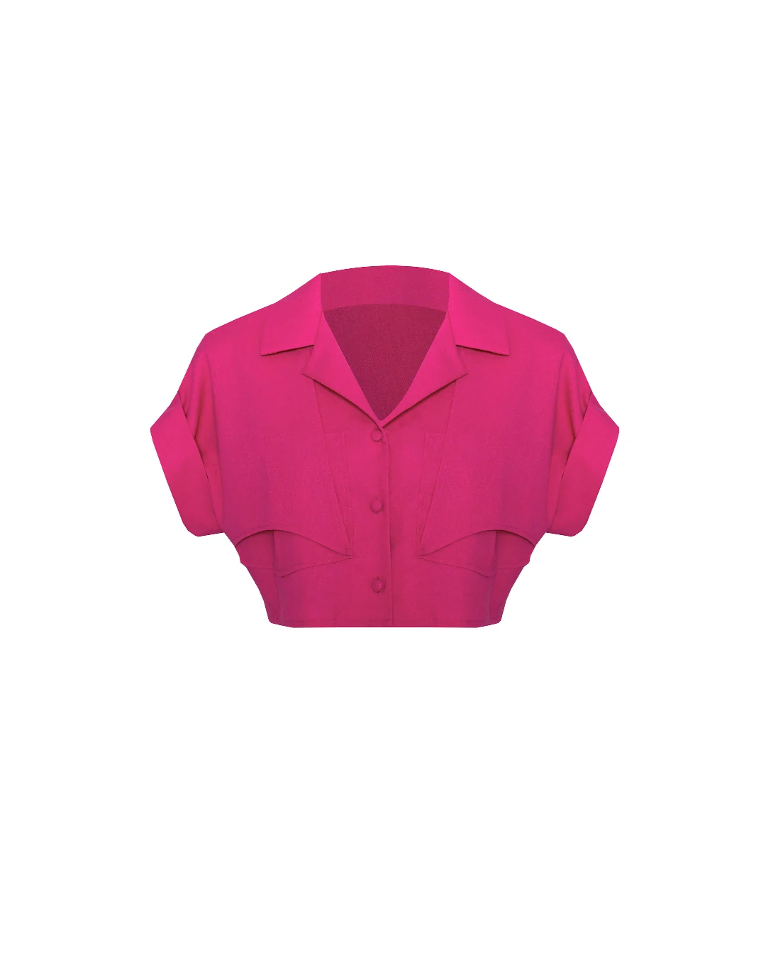 Camisa Drop Detalhe Bolso - Linho Pink