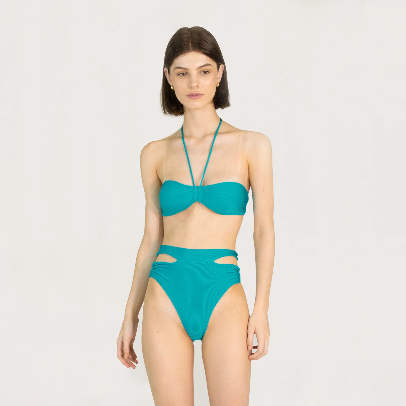 Tanga Asa Delta Fenda Franzida - Turquoise