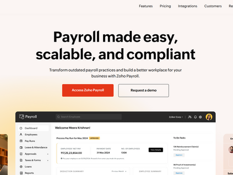 Zoho Payroll: Easy, Scalable & Compliant Payroll Solution