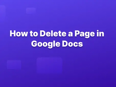 How to Delete a Page in Google Docs 2025 | Easy Step-by-Step Guide