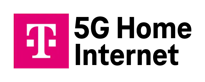 Magenta logo with a white "T" next to black text reading "5G Home Internet" on a white background.