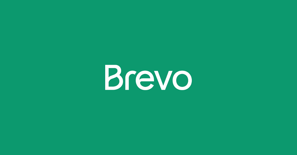 White "Brevo" text on a green background. Simple and bold design.