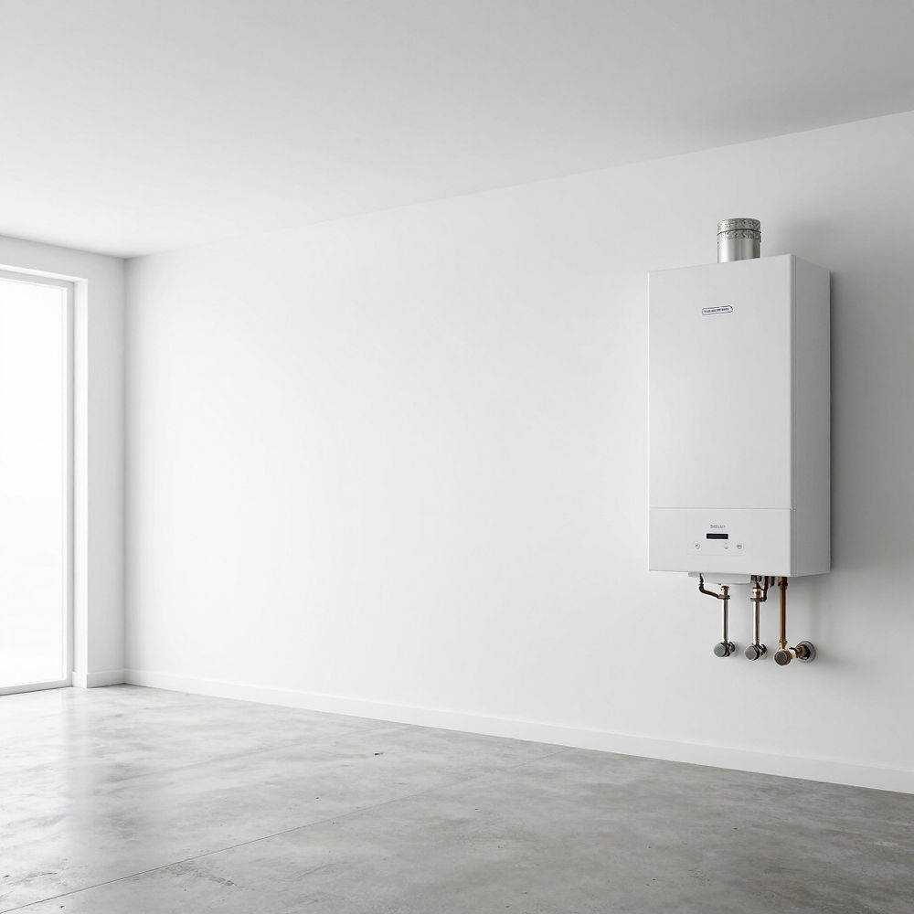 Modern white boiler on wall for boiler service Halstead