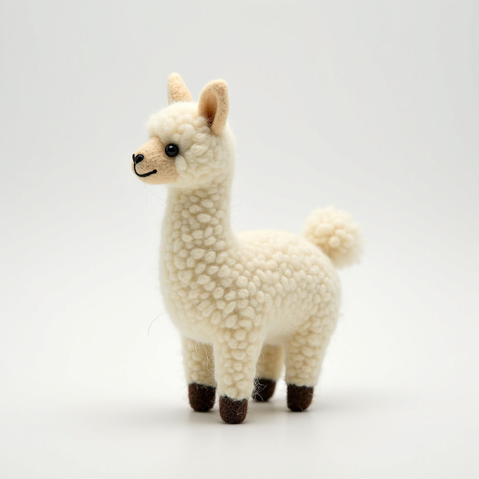 Needle Felted Alpaca