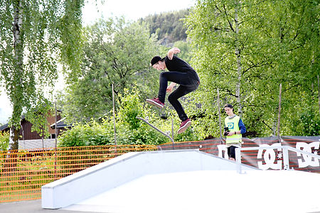 Skatepark i Vågå. 10 min fra Vågå hotell. Foto: Roar Strand