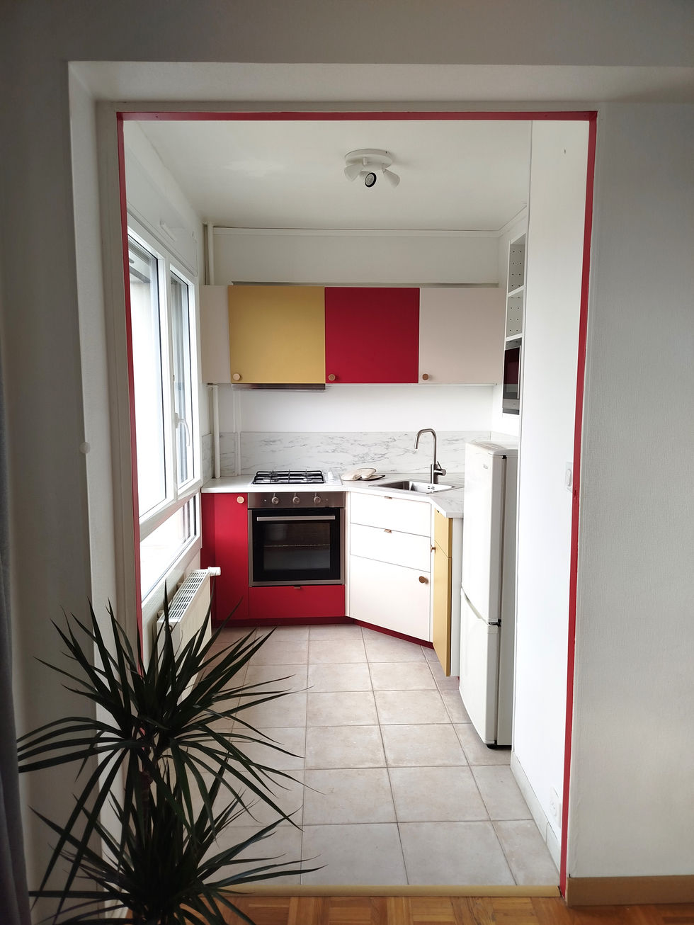 Détails des finitions de la cuisine - Studio locatif Dijon