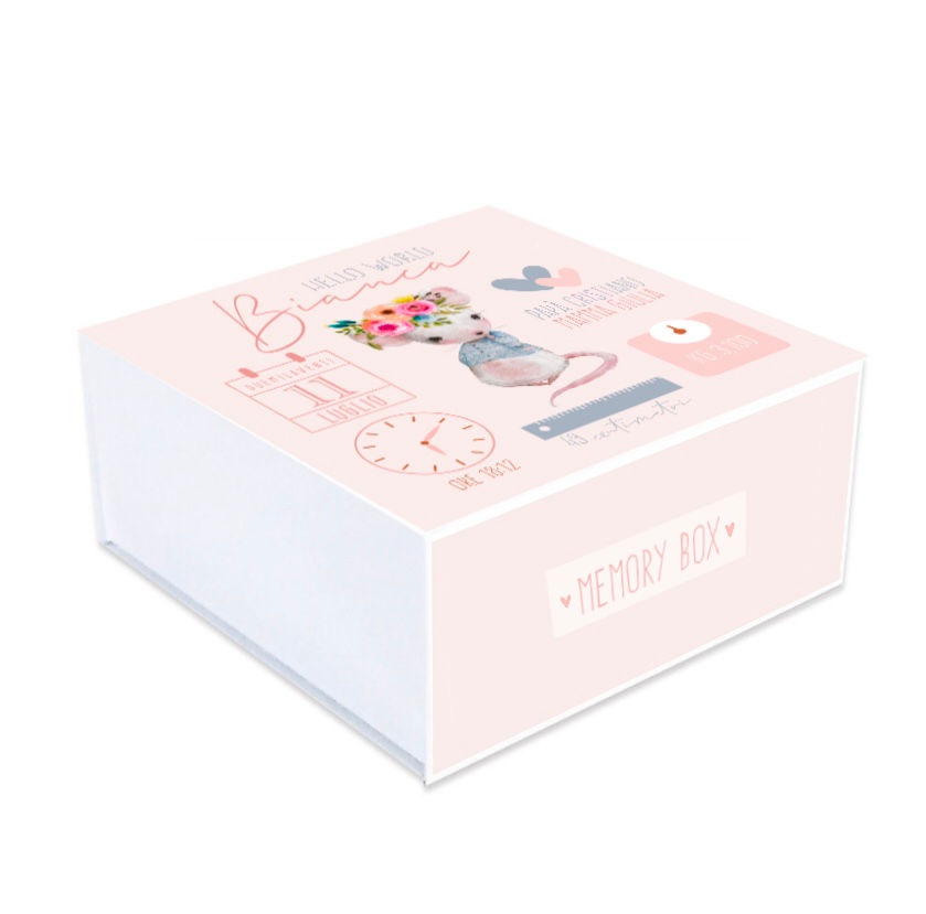 Memory box Dati Topino Rosa