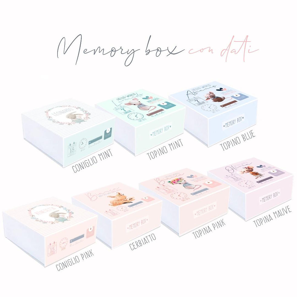 Miniatura: Memory box Dati Topino Mauve