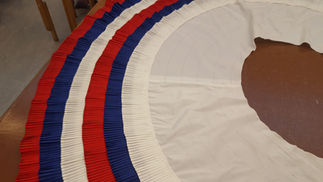 Stitching a white tier to white skirt base