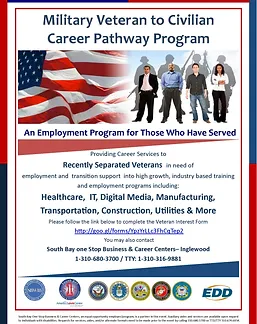 south bay workforce investment board veterans job and business training flyer