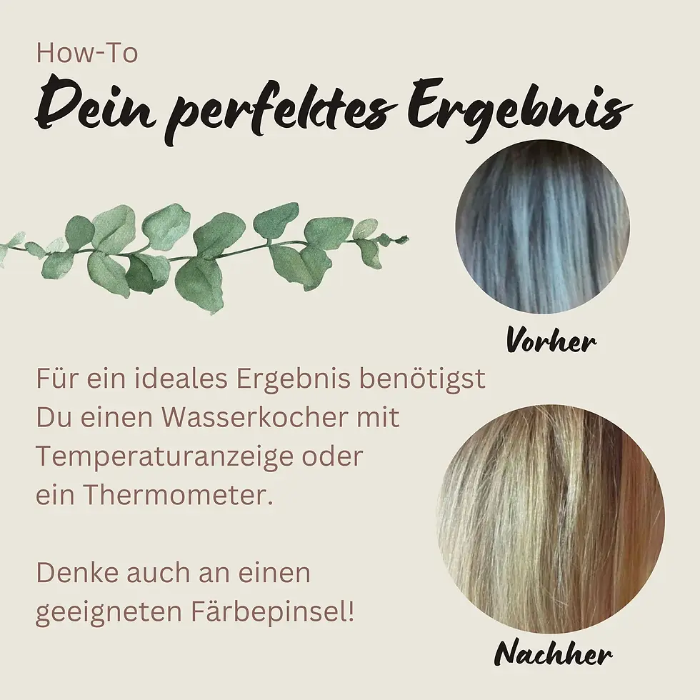 Miniaturbild: Profi-Pflanzenhaarfarbe farblose warm-schimmernde Volumen-Glanz-Haarpackung "war
