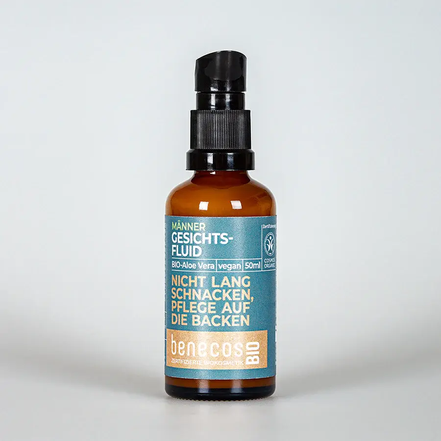 benecosBIO Männer Gesichtsfluid Bio-Aloe Vera & Hyaluronsäure