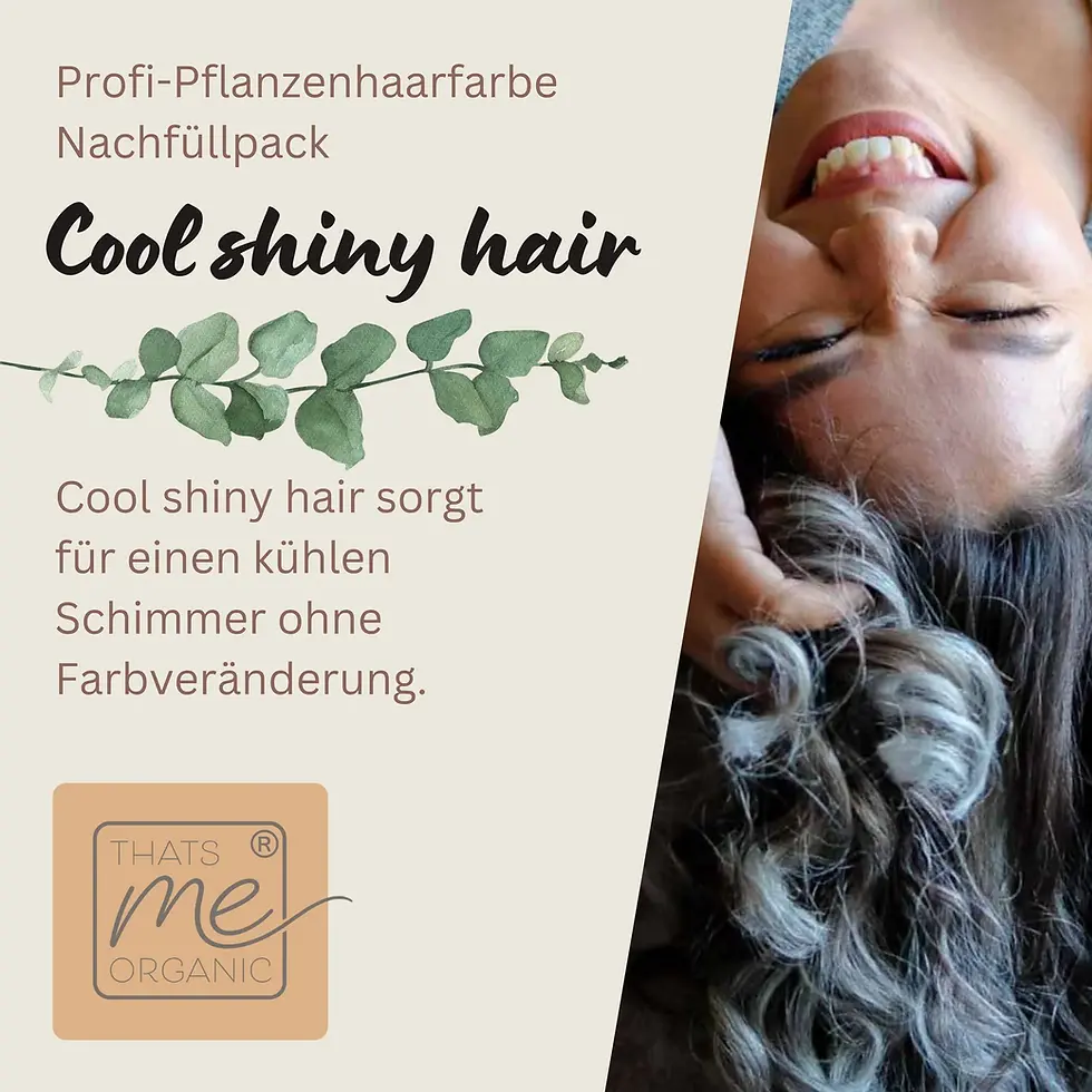 Miniaturbild: Profi-Pflanzenhaarfarbe kühle farblose Volumen-Glanz-Haarpackung "cool shiny hai