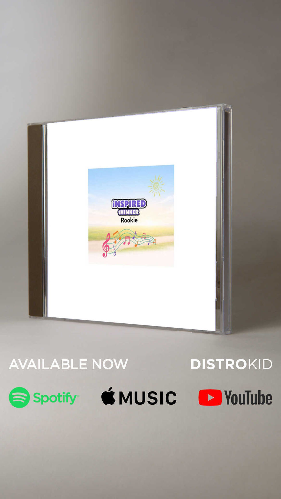 Fun, uplifting album cover for kids by iNSPIRED tHINKER Rookie