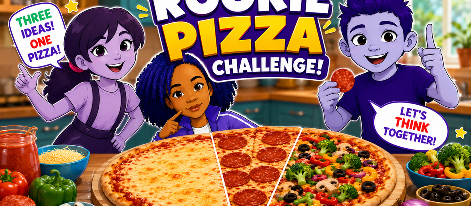 The Rookies showing their pizza toppings