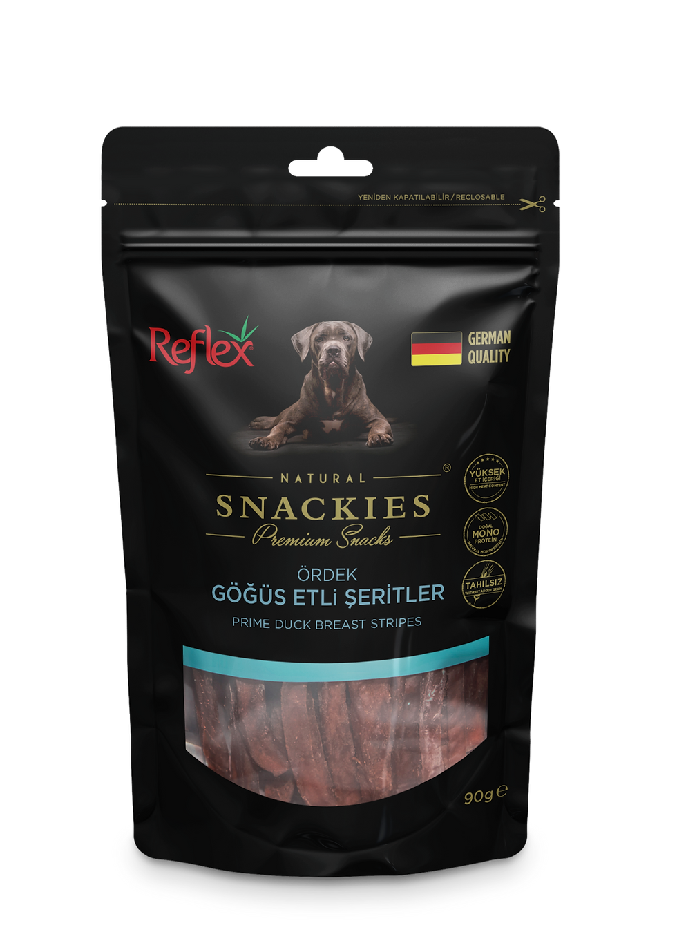 Thumbnail: Snackies Duck Breast Meat Strips - 90 gr