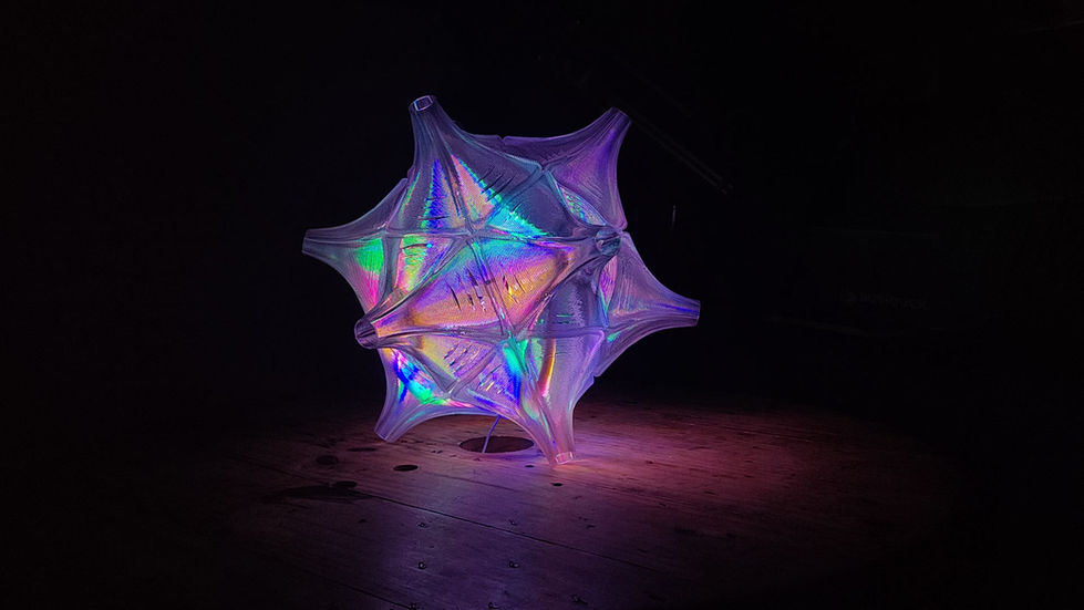 Recycled plastic 3D printed lights gallery image