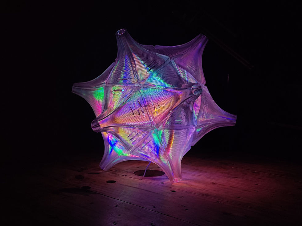 Recycled plastic 3D printed lights gallery image