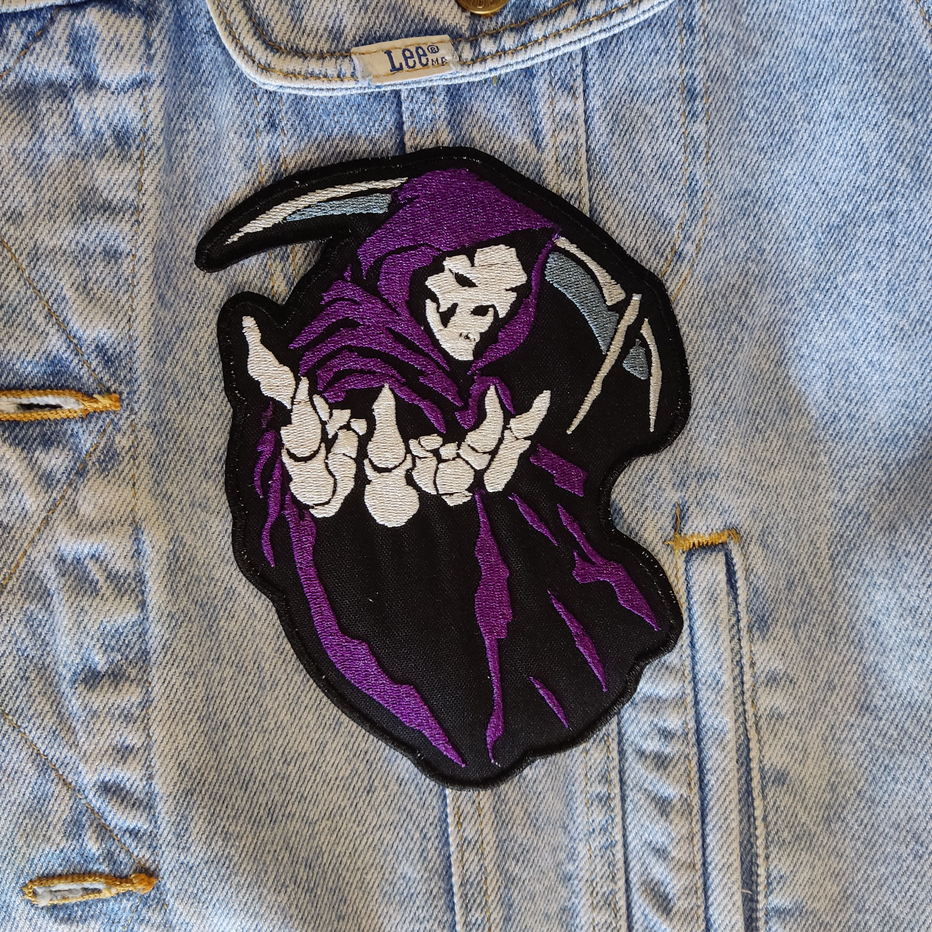 Ceifador / Grim Reaper - Patche Bordado com Termocolante