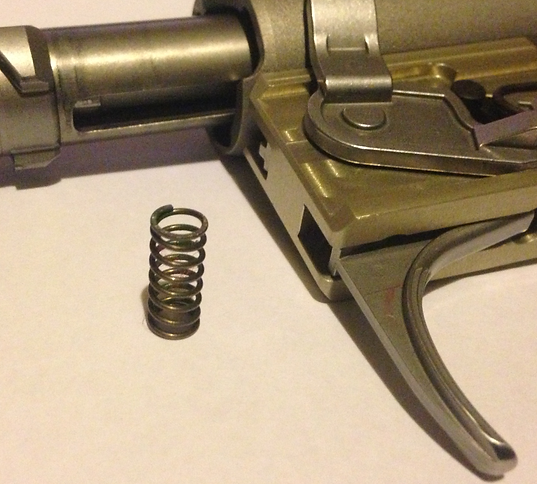 Lithgow LA101 trigger springs. Our kit contains two springs to rectify both pull weight and amount of travel.