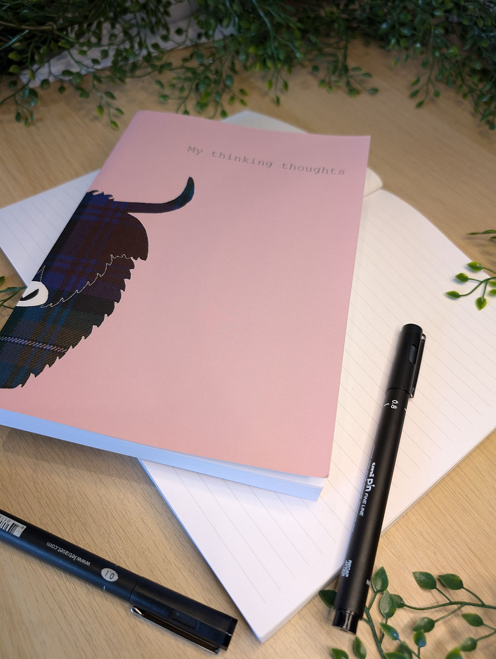 Thumbnail: Henrietta Coo Notebook - pink (lined)