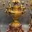 Thumbnail: Garniture De Cheminée En Bronze Doré Et Marbre Rouge