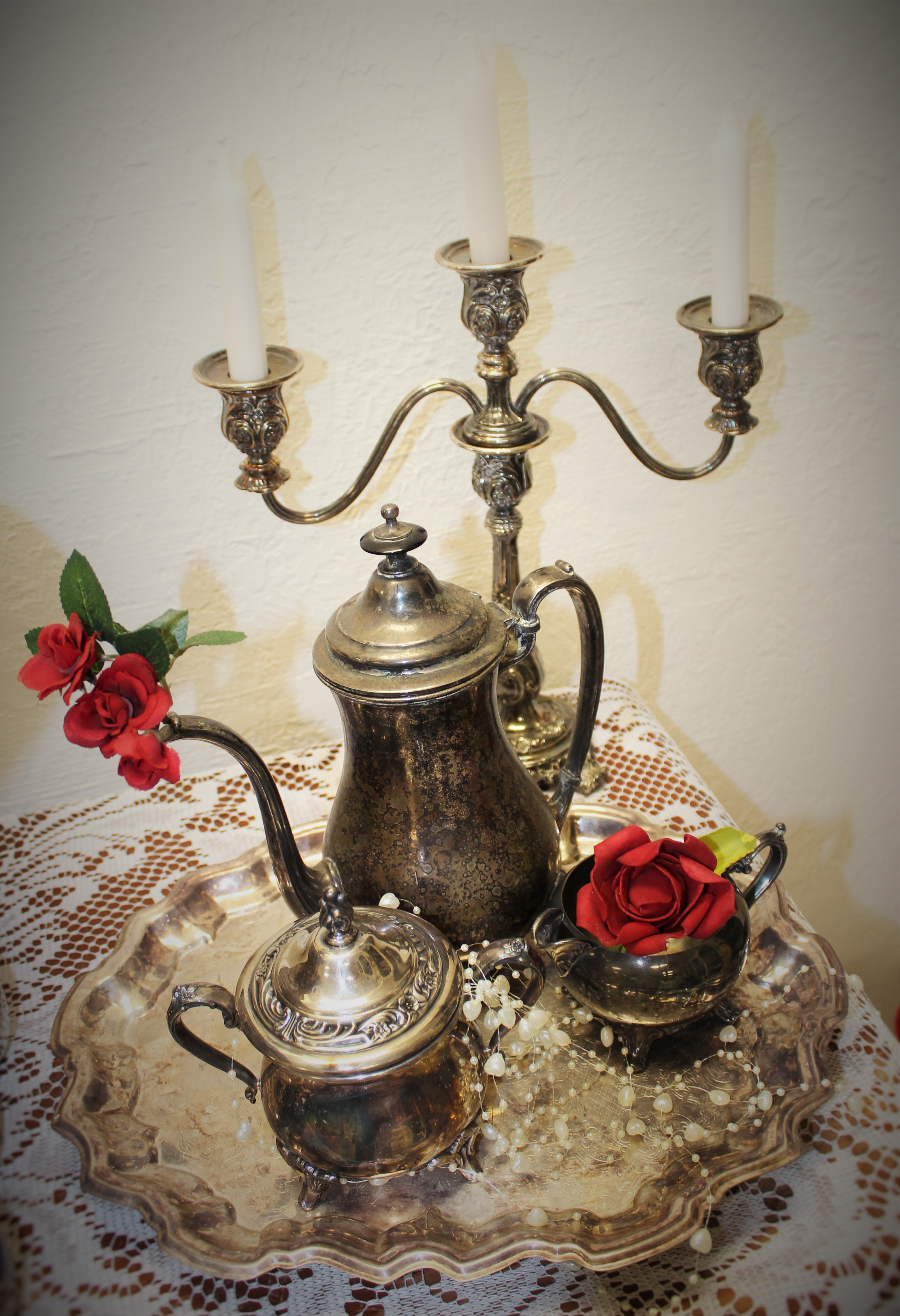 Silver teapot set