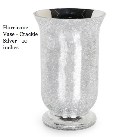 hurricane cracked vase silver