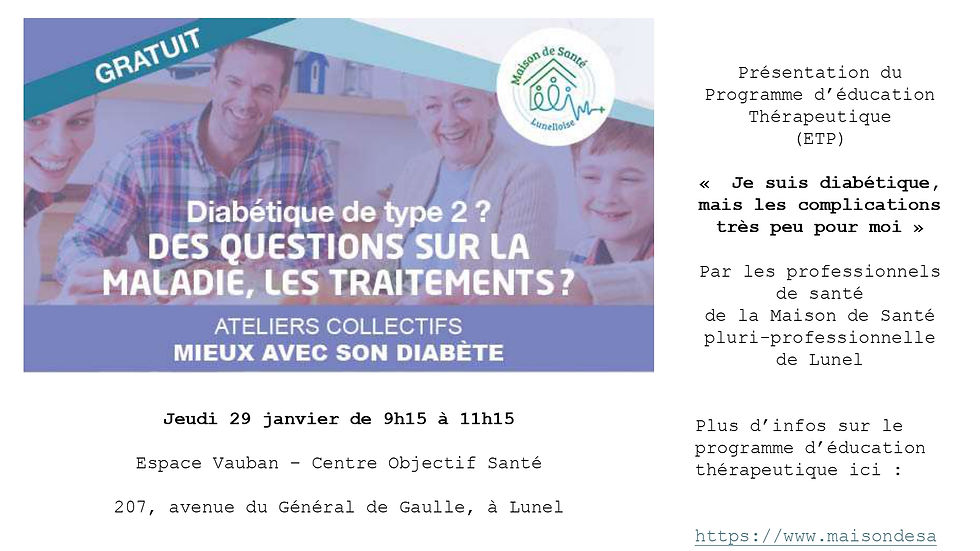 Présentation du Programme d'éducation thérapeutique (ETP)