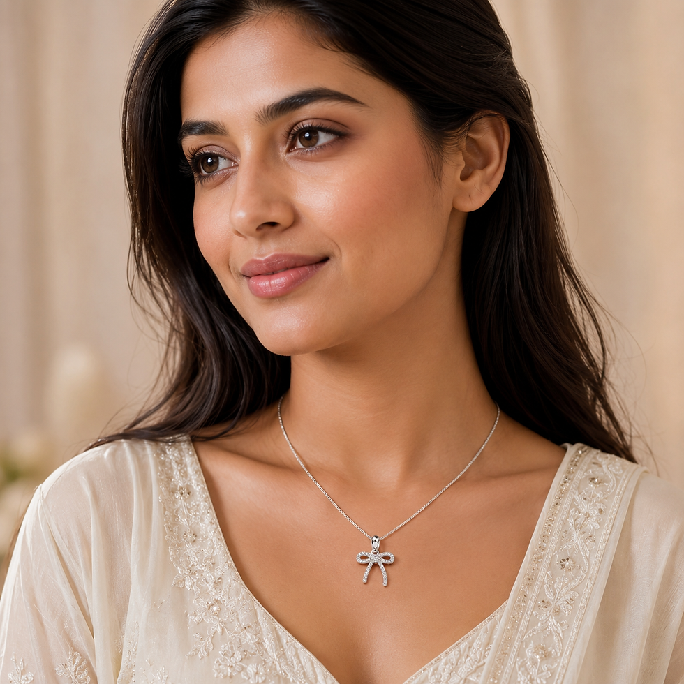 Thumbnail: Bow Sparkle Women’s Pendant