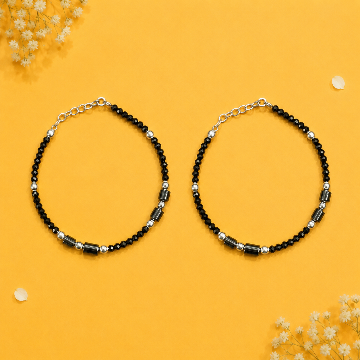 Cylinder Black Beads Kids Nazariya