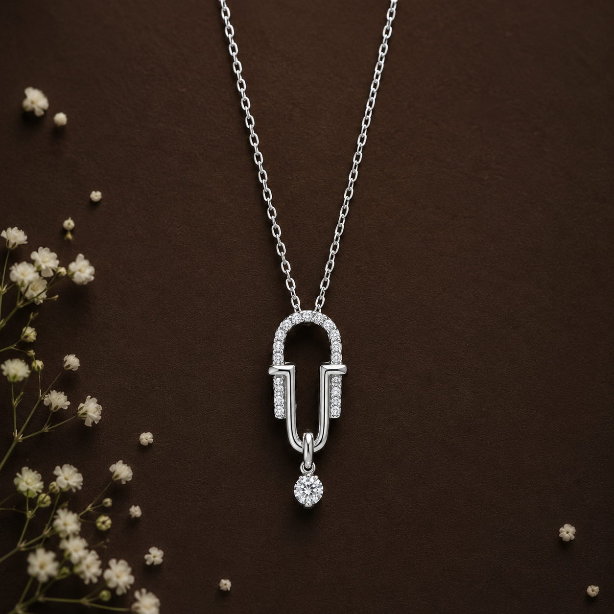Sparkling Link Women’s Chain Pendant