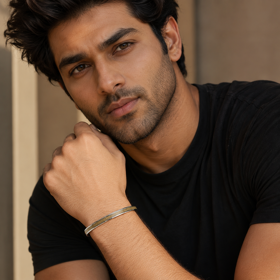 Thumbnail: Two-Tone Stripe Men’s Kada