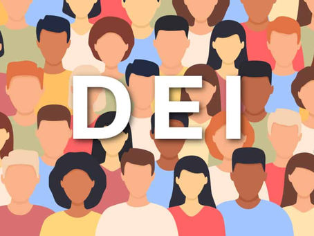 A vibrant illustration of diverse individuals united under DEI principles.