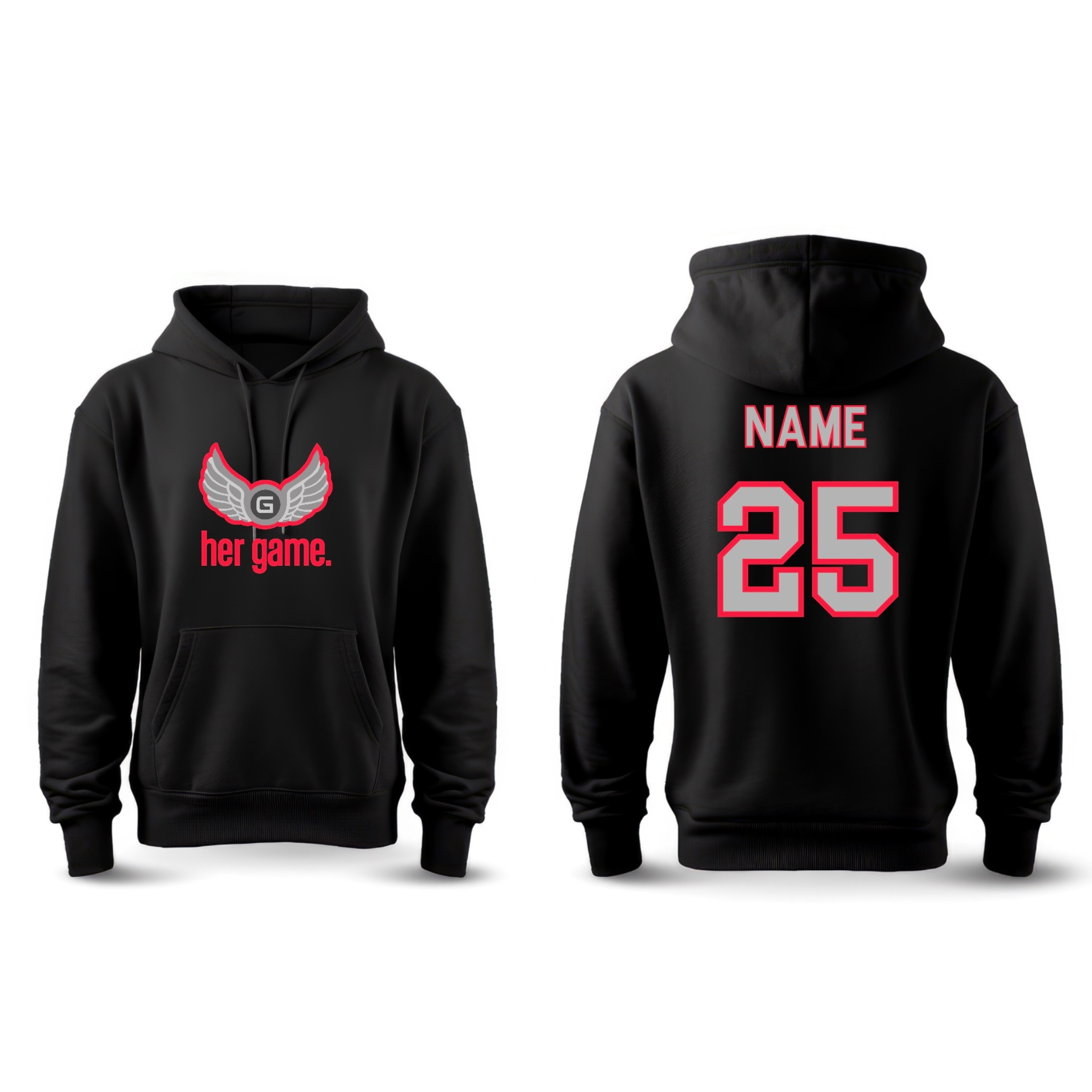 Kansas City Glory Neon Her Game Hoodie-Personalized