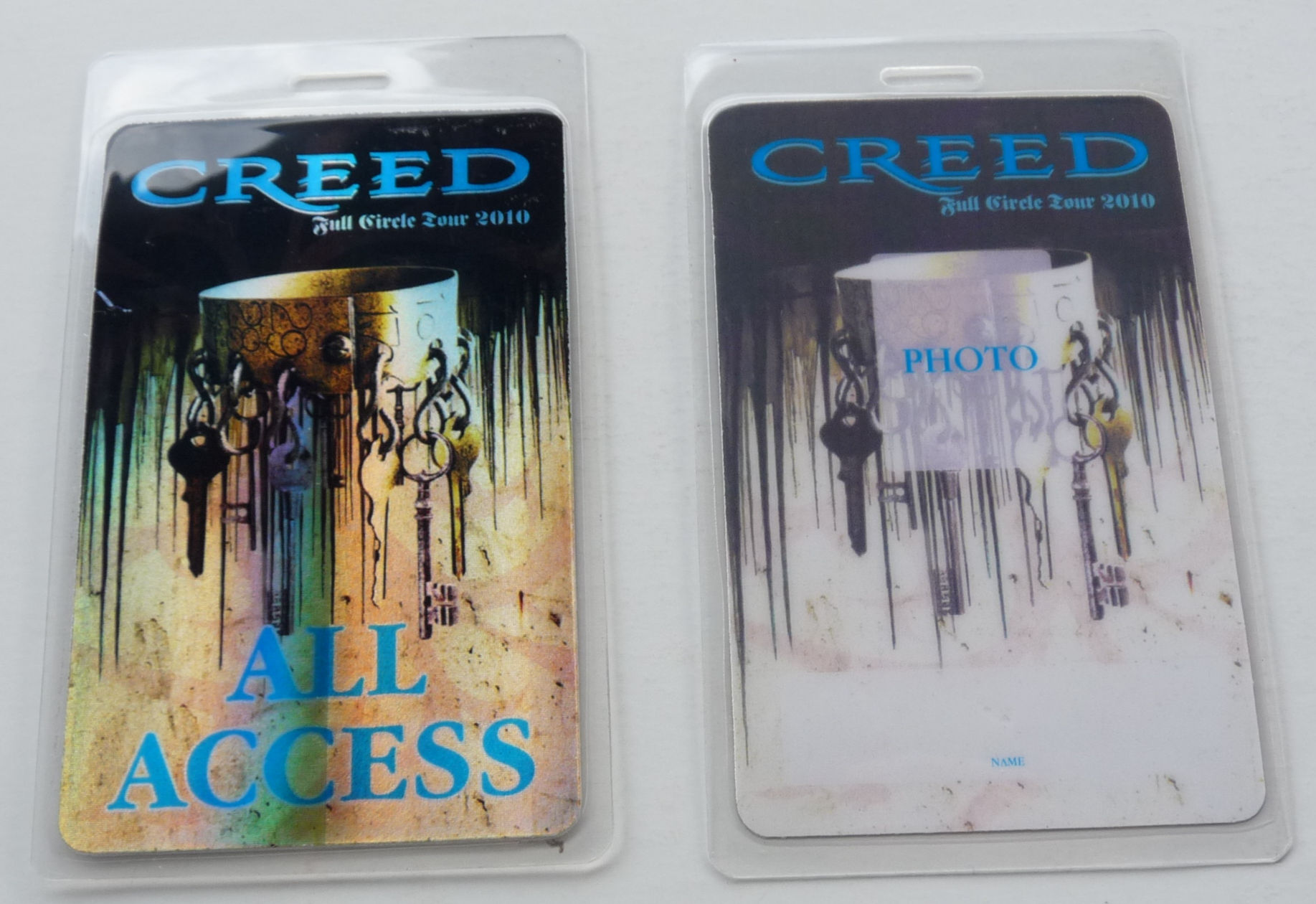 Creed 2009 Full Circle Concert Tour Blue AA Backstage Pass Laminate D17