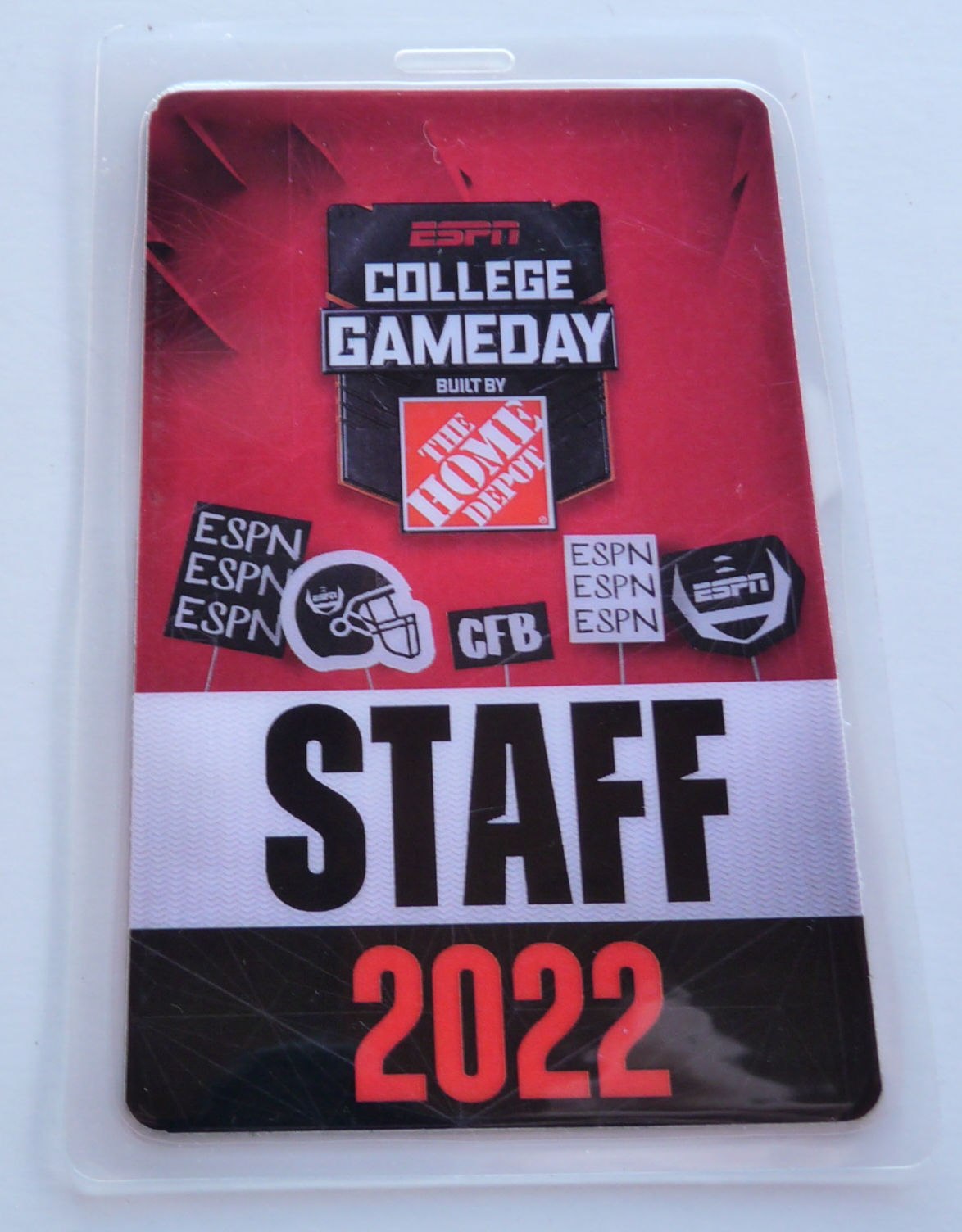 ESPN 2022 College Game Day Football Staff Backstage Pass Laminate
