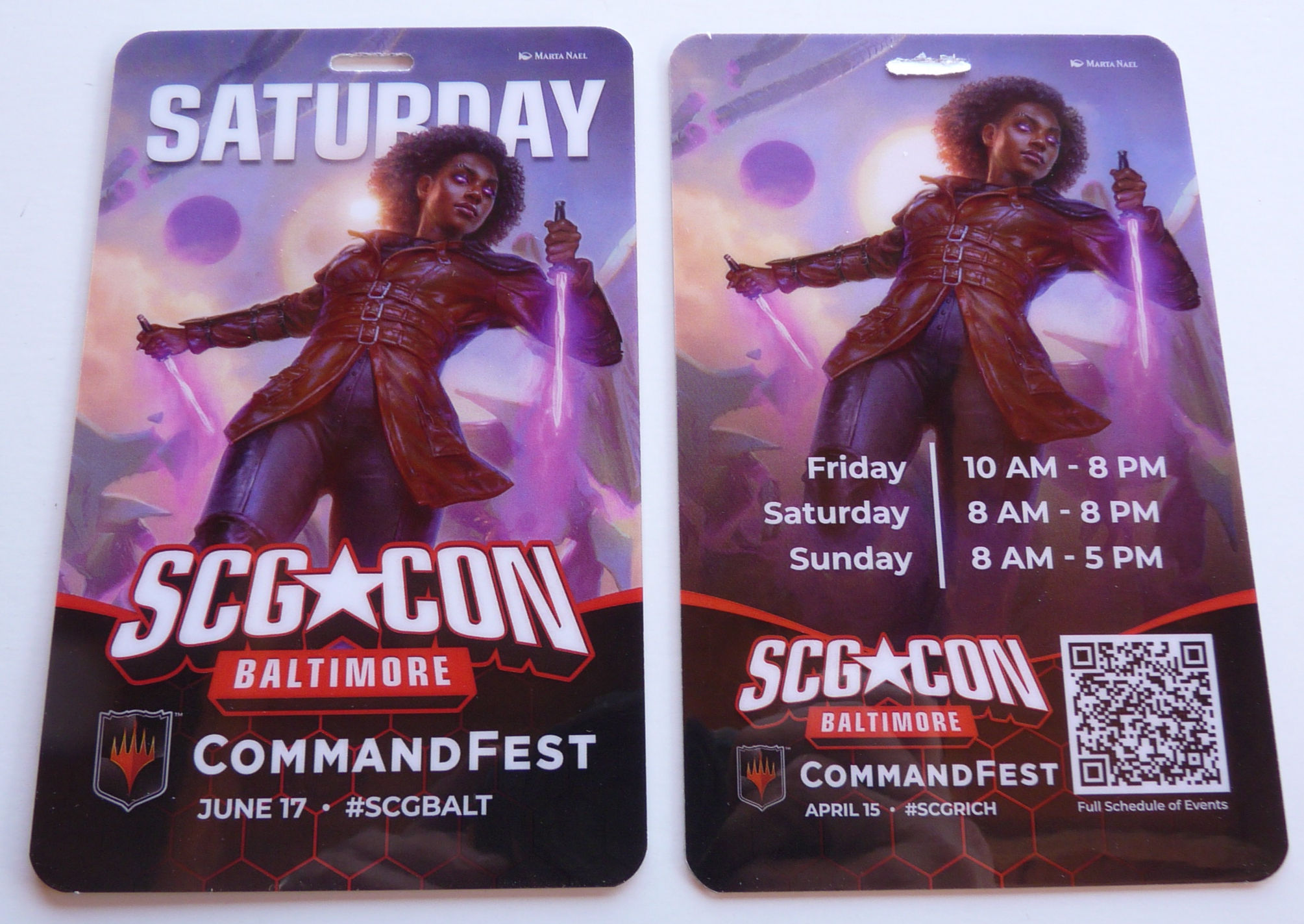 SCG Con Baltimore 2023 Command Fest Saturday Pass Laminate
