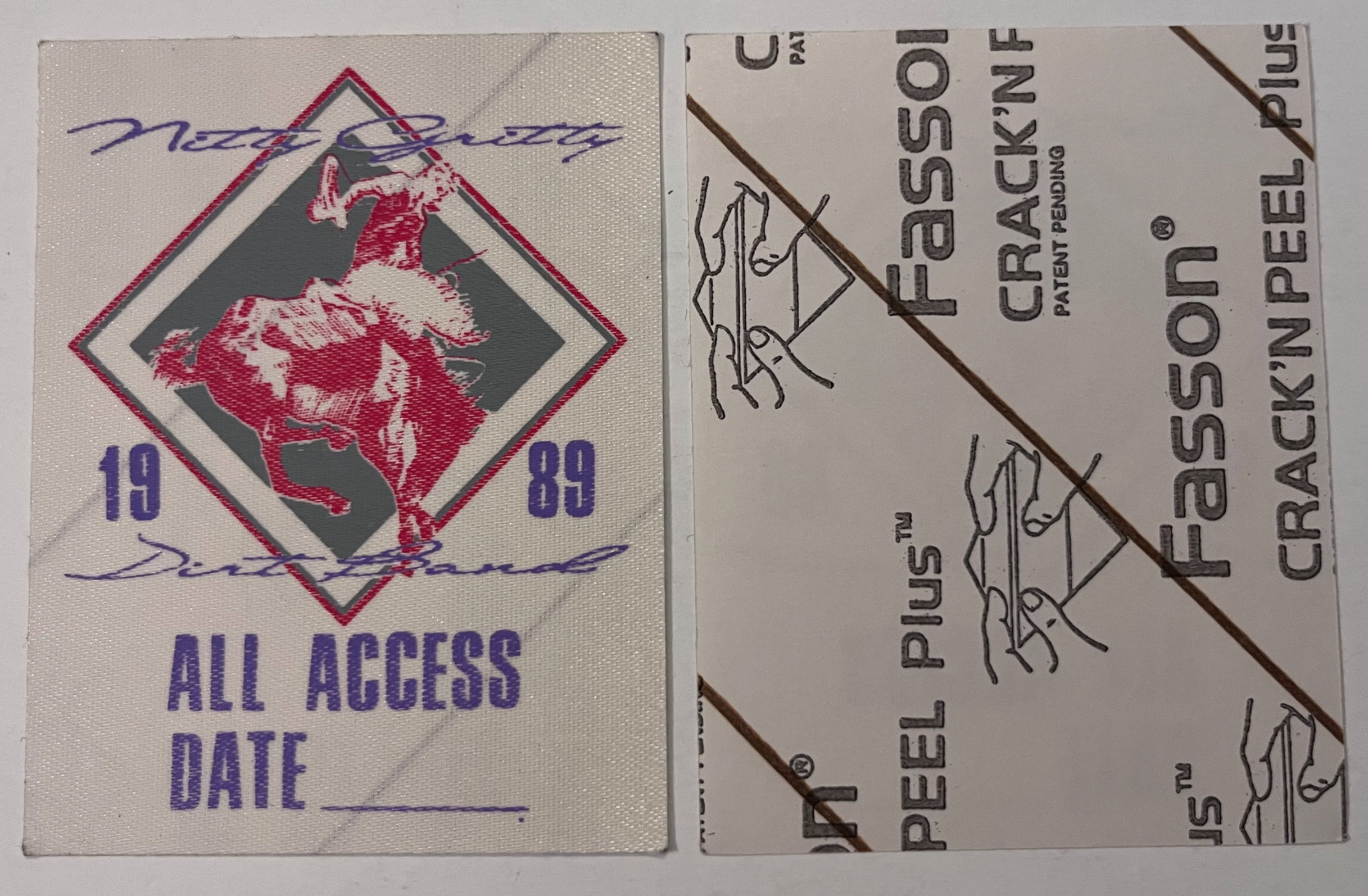 Nitty Gritty Dirt Band 1989 Concert Tour All Access Backstage Pass